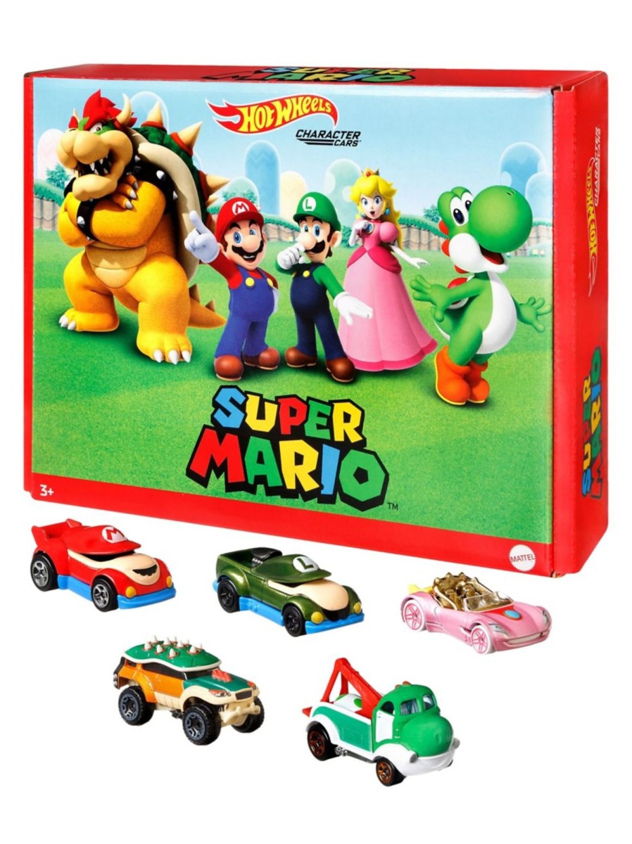 Toys Hot Wheels Trains & Vehicles | 5-Piece Super Mario Character Cars Set