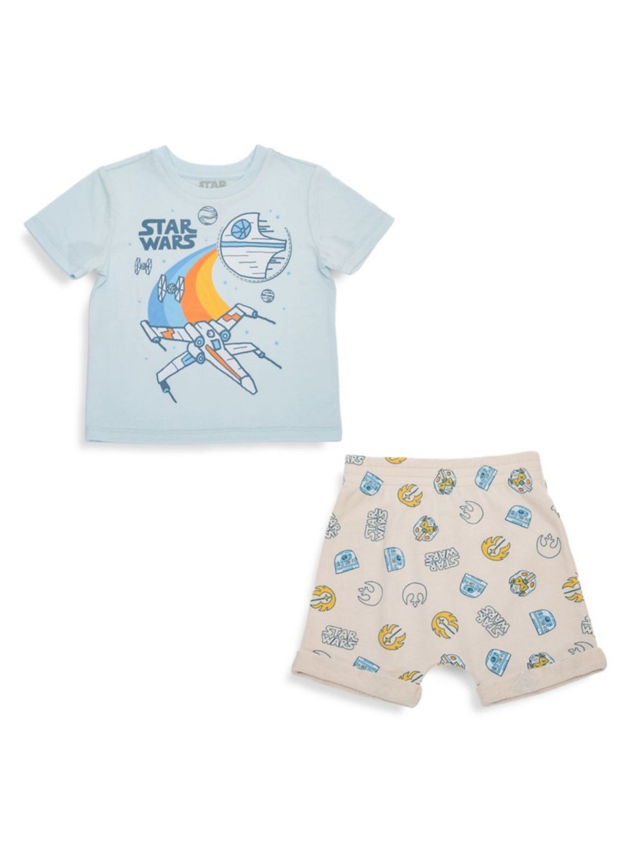 Kids & Baby Star Wars | Little Kid'S Star Wars Fighterwing Sketch 2-Piece Short Set