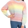 Kids & Baby Anko Girls | Girl'S Rainbow Waffle-Knit Sweater