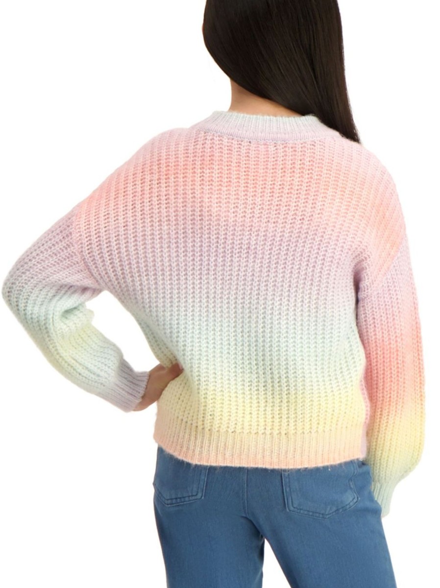 Kids & Baby Anko Girls | Girl'S Rainbow Waffle-Knit Sweater