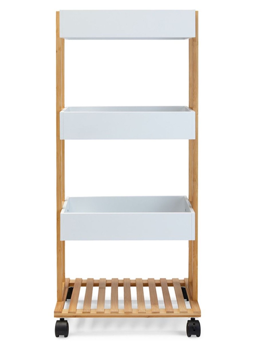 Home Living Anko Bathroom Storage & Accessories | Bamboo Trolley