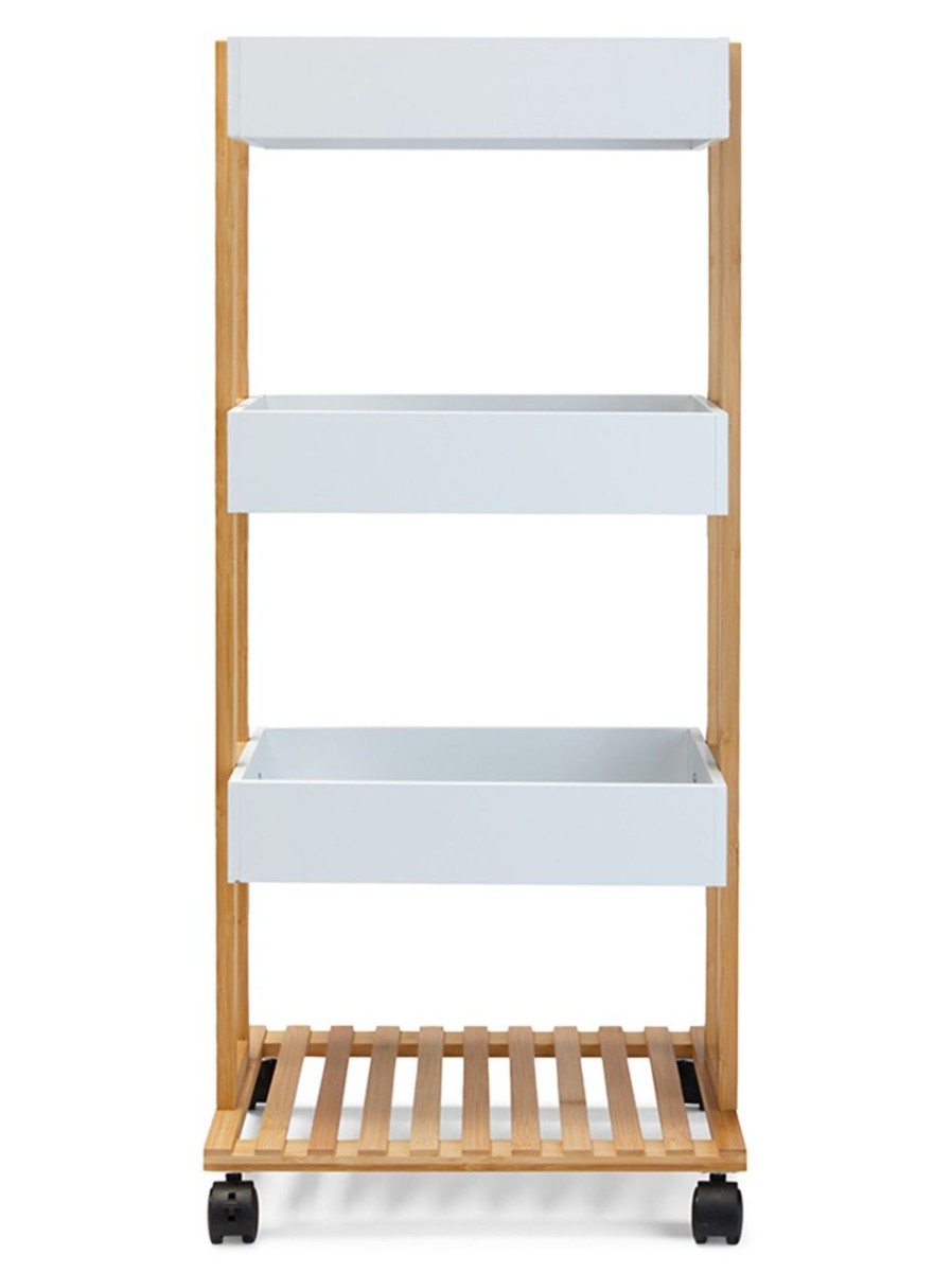 Home Living Anko Bathroom Storage & Accessories | Bamboo Trolley