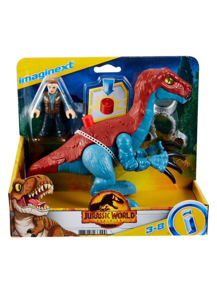 Toys Imaginext Action Figures | Fisher-Price X Imaginext Jurassic World Therizinosaurus And Owen Set