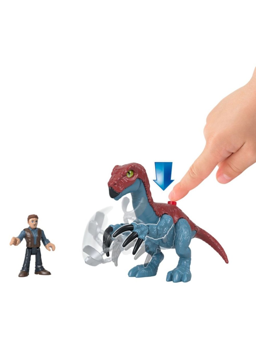 Toys Imaginext Action Figures | Fisher-Price X Imaginext Jurassic World Therizinosaurus And Owen Set