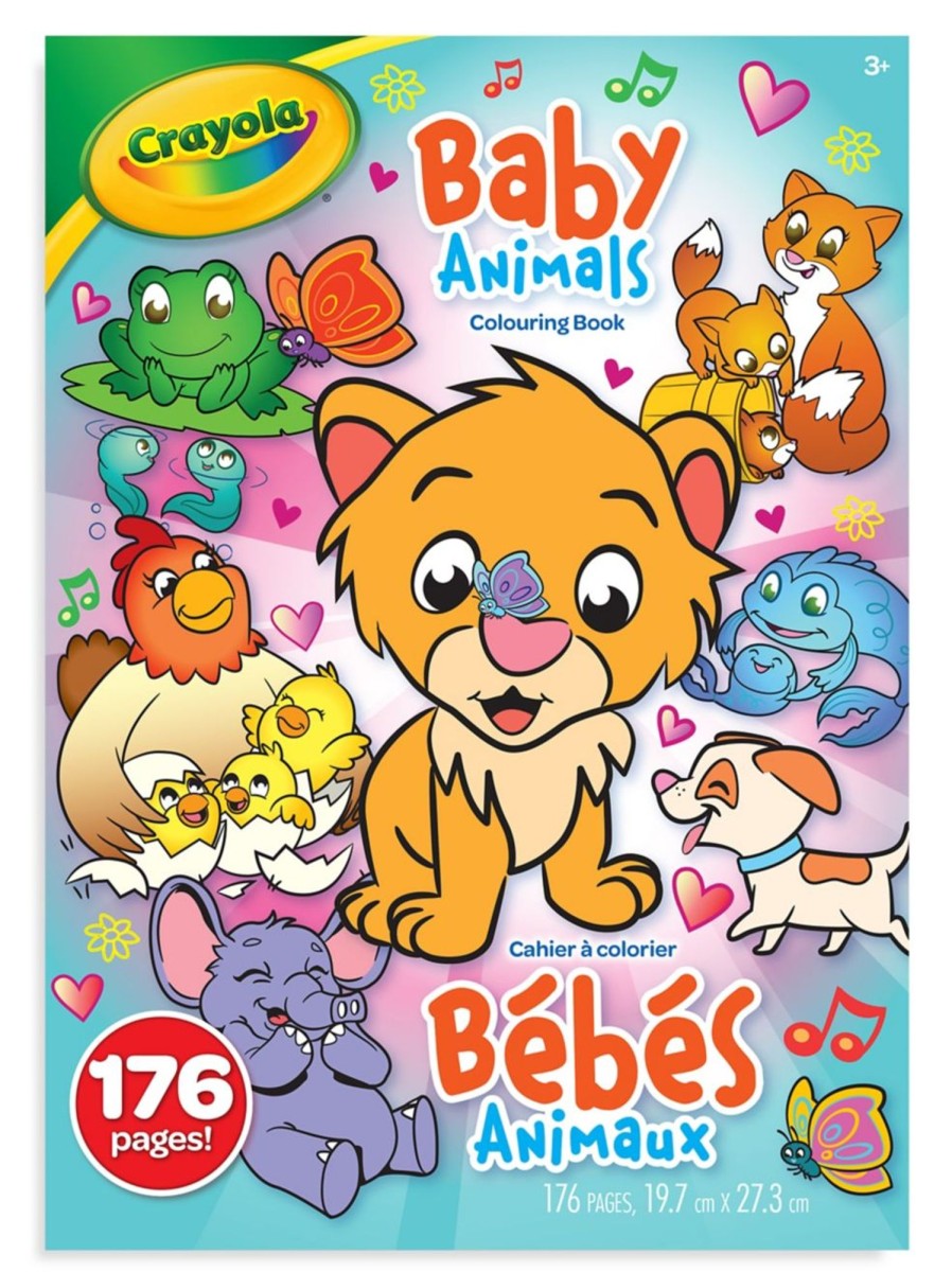 Toys Crayola Arts & Crafts | Baby Animals 176-Page Colouring Book