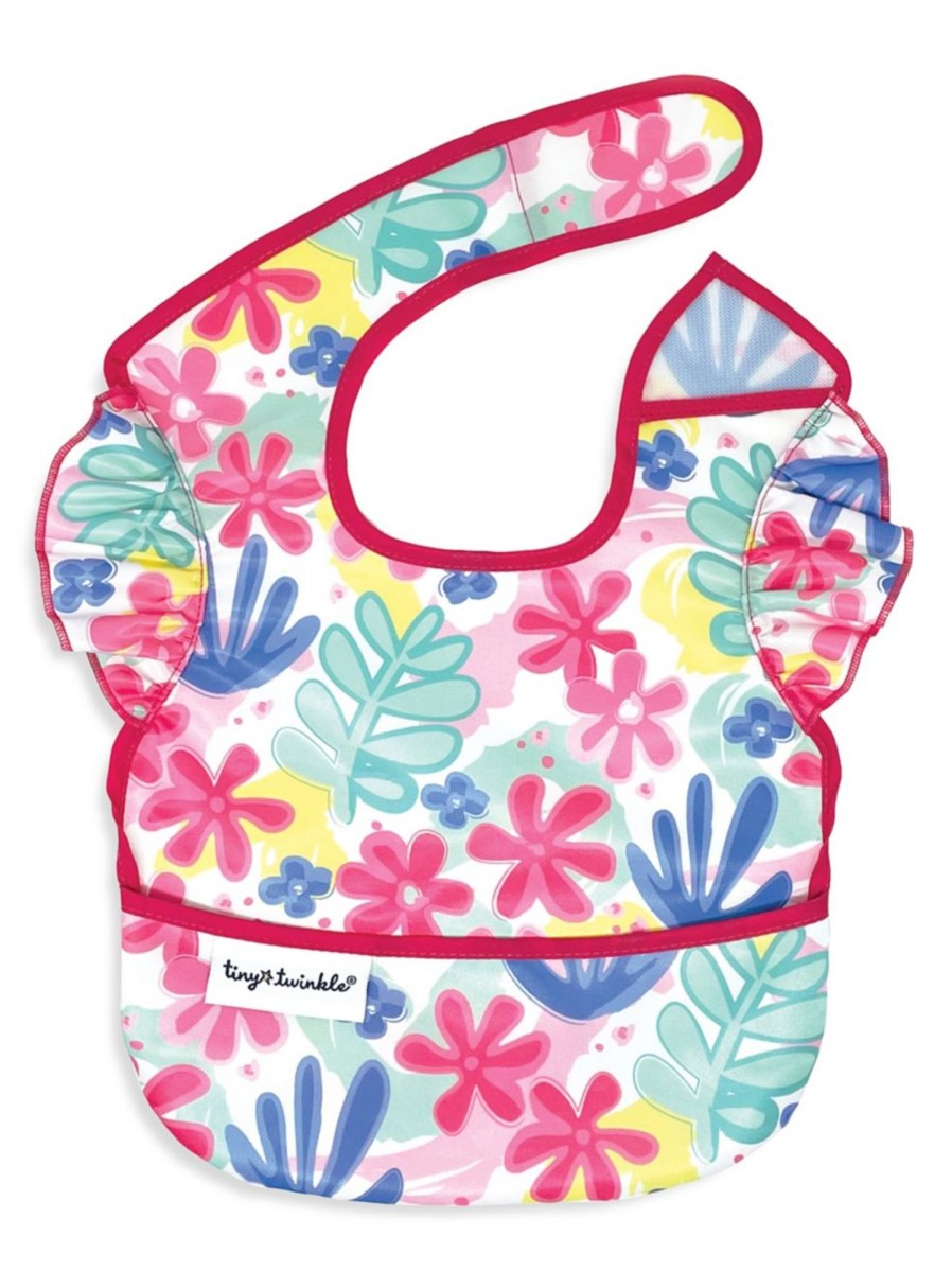 Kids & Baby Tiny Twinkle Nursing & Feeding | Baby'S Mom'S Choice Award Summer Floral Mess-Proof Easy Bib