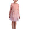 Kids & Baby Anko Toddler Girls | Little Girl'S Rib-Knit And Mesh Tutu Dress