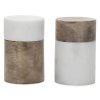 Home Living Anko Utensils & Organization | 2-Piece Wood And Marble Salt And Pepper Shaker Set