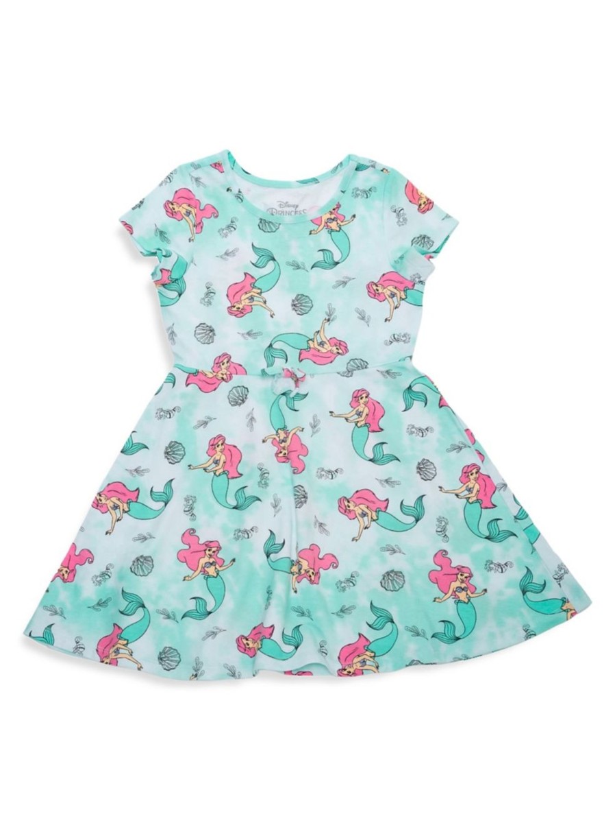 Kids & Baby Ariel | Girl'S Disney Ariel Swirls Jersey Fit-And-Flare Dress