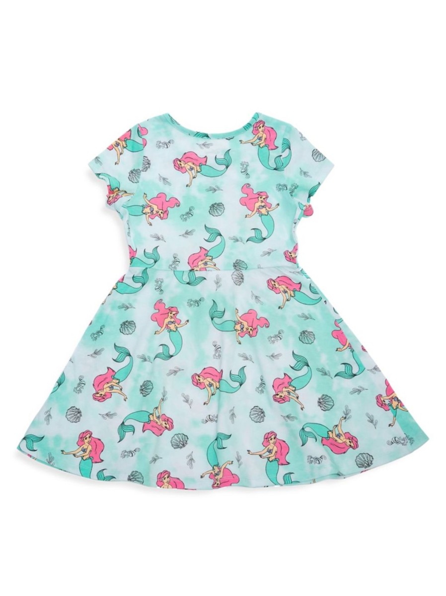 Kids & Baby Ariel | Girl'S Disney Ariel Swirls Jersey Fit-And-Flare Dress