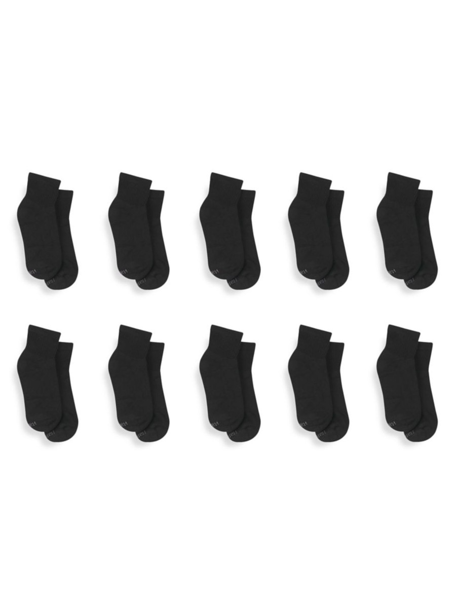 Men & Women Hanes Socks | Women'S 10-Pair Cushioned Ankle-Length Socks Set