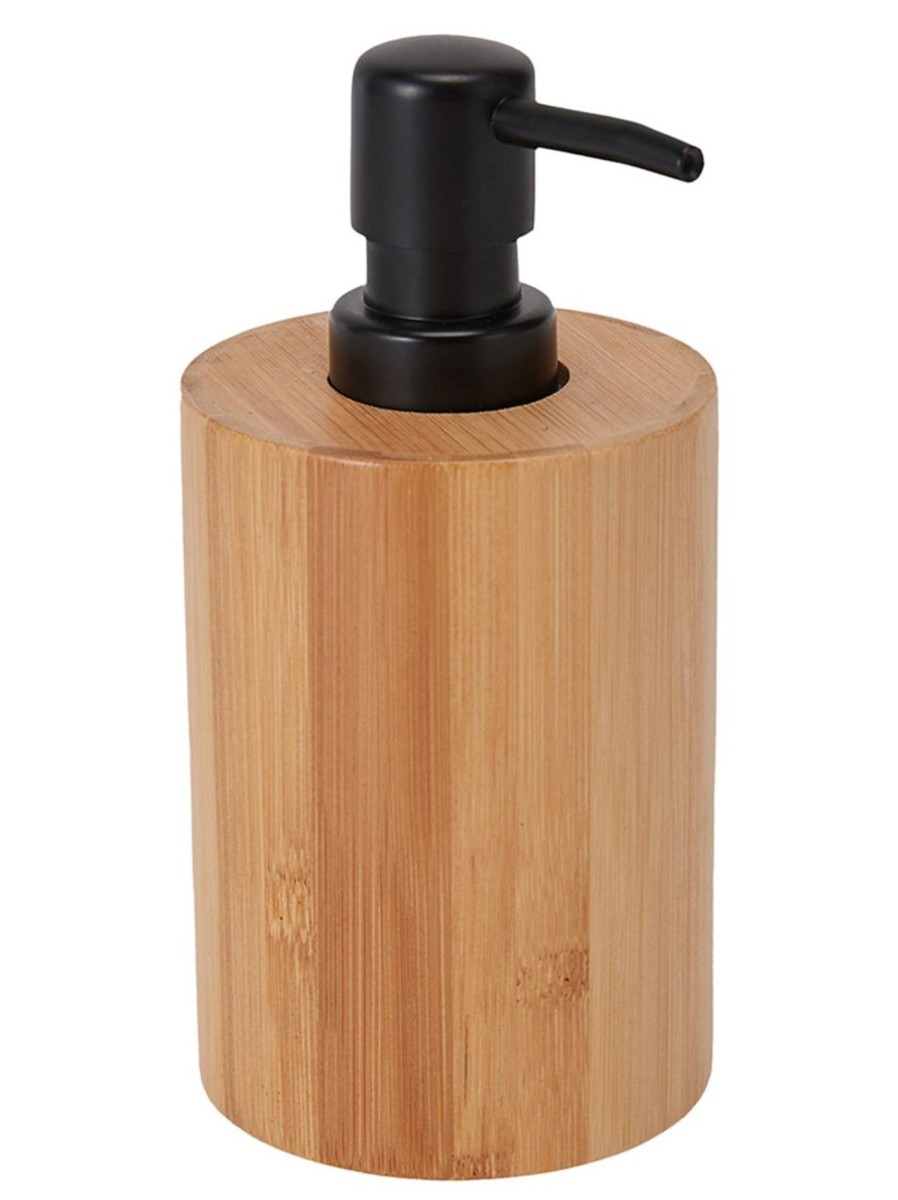 Home Living Anko Bathroom Storage & Accessories | Rounded Bamboo Soap Dispenser