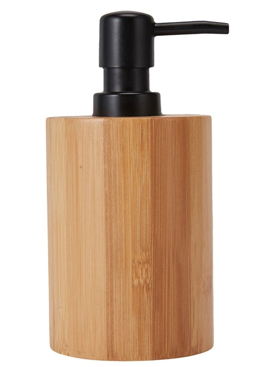 Home Living Anko Bathroom Storage & Accessories | Rounded Bamboo Soap Dispenser