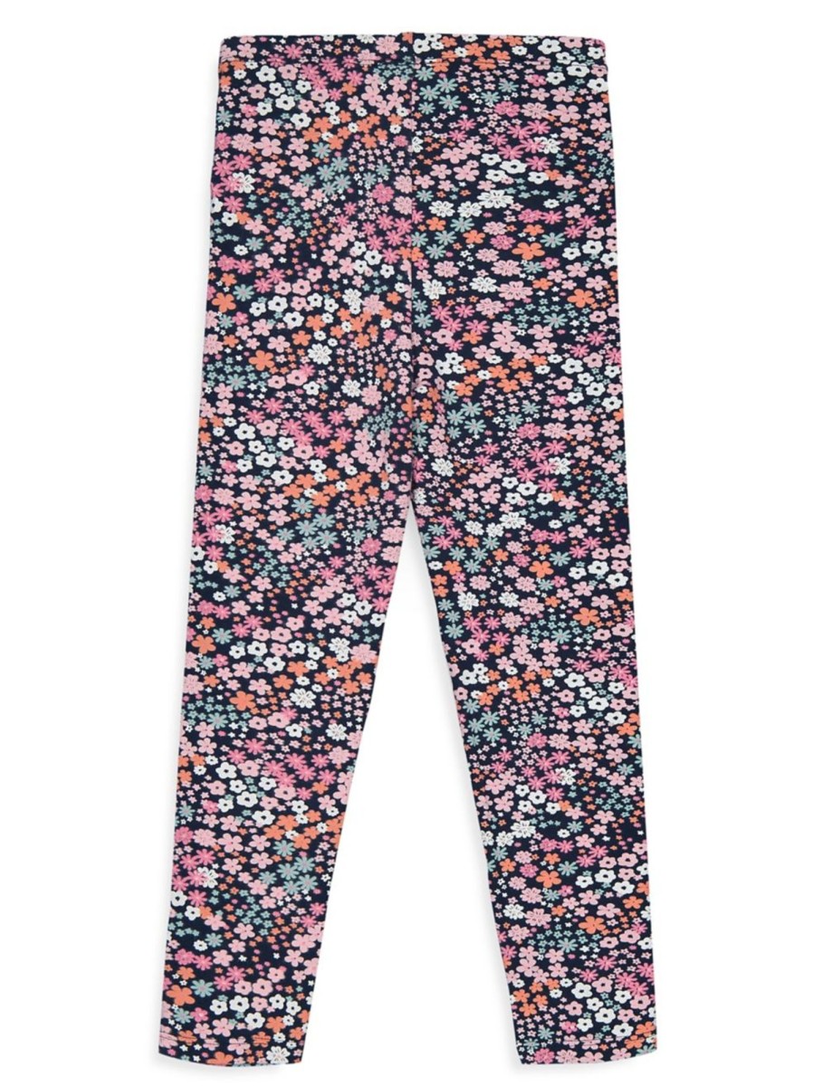 Kids & Baby Anko Toddler Girls | Little Girl'S Floral-Print Leggings