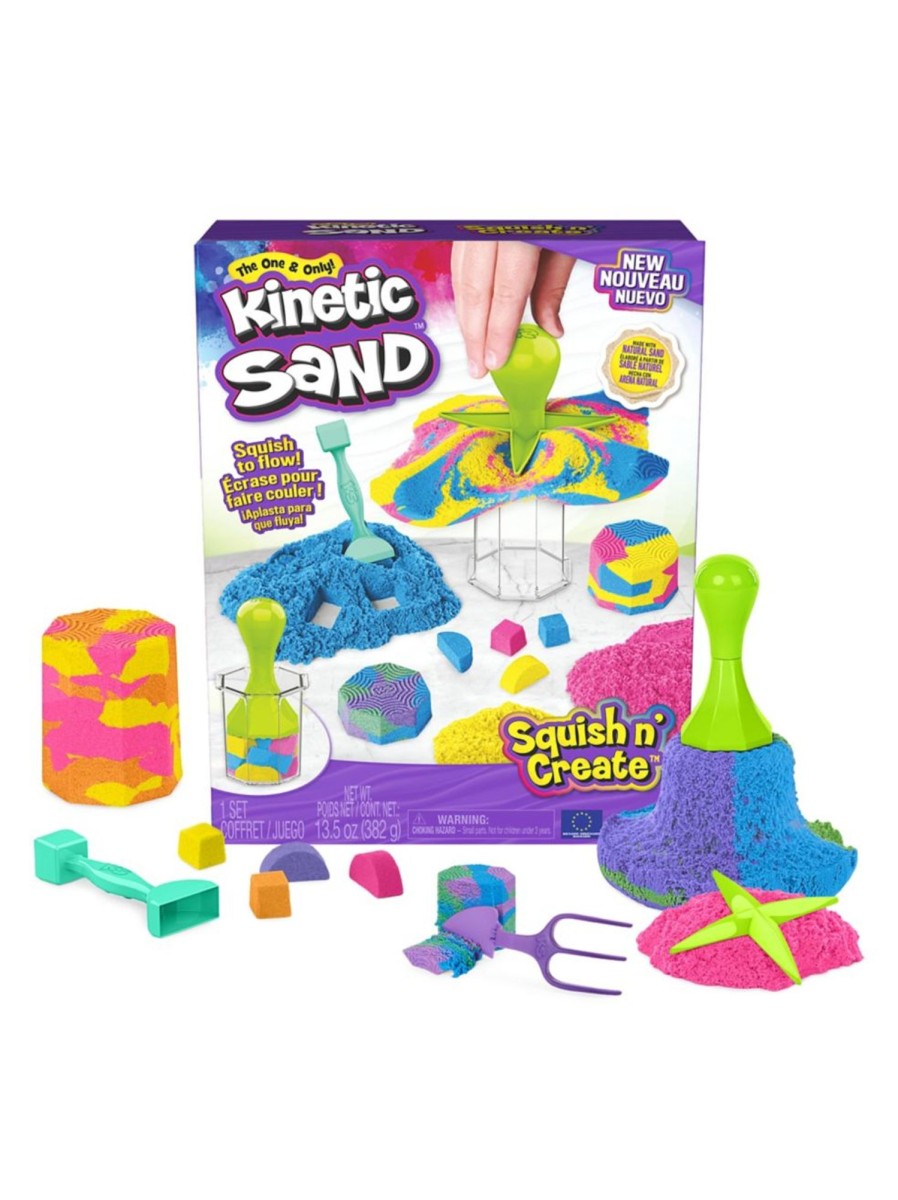 Toys Kinetic Sand Action Figures | Kinetic Sand Squish N' Create Play Set