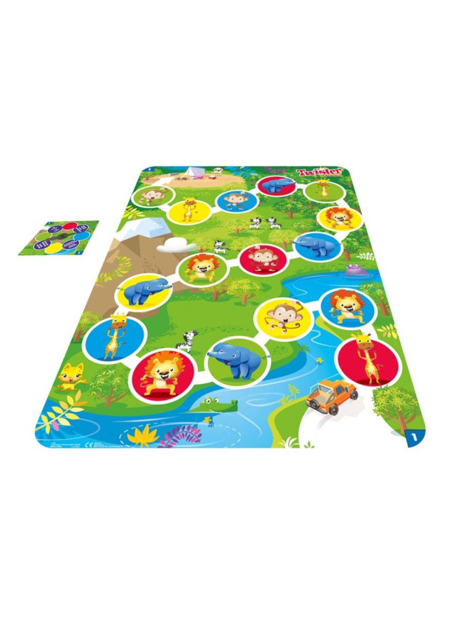 Toys Hasbro Games & Puzzles | Twister Junior Animal Adventures Double-Sided Mat Game