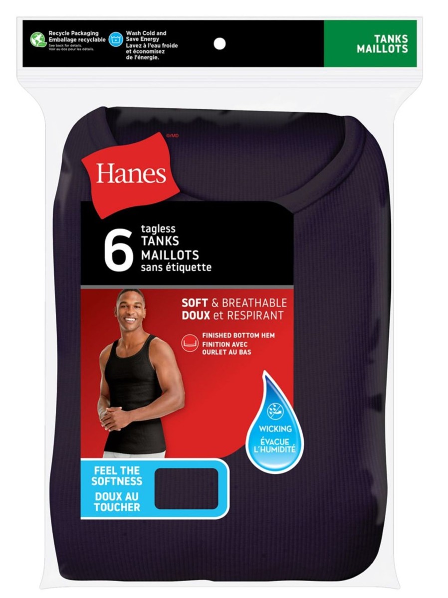 Men & Women Hanes Tops | 6-Piece Tagless Tank Top Set