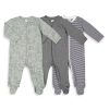 Kids & Baby Anko | Baby'S 3-Pack Zip-Front Footies