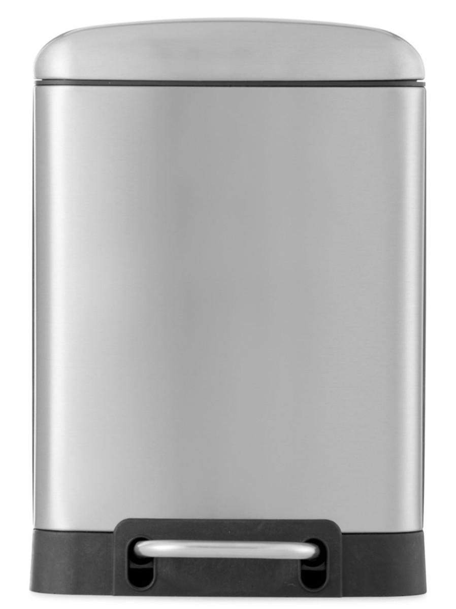 Home Living Anko Containers & Baskets | 6L Pedal-Open Brushed Stainless Steel Trash Bin