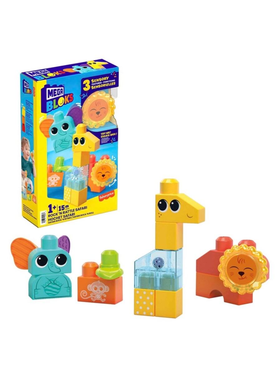 Toys Mega Bloks Infant & Toddler | Rock 'N Rattle Safari