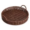 Home Living Anko Serveware | Rattan-Look Round Tray With Handles