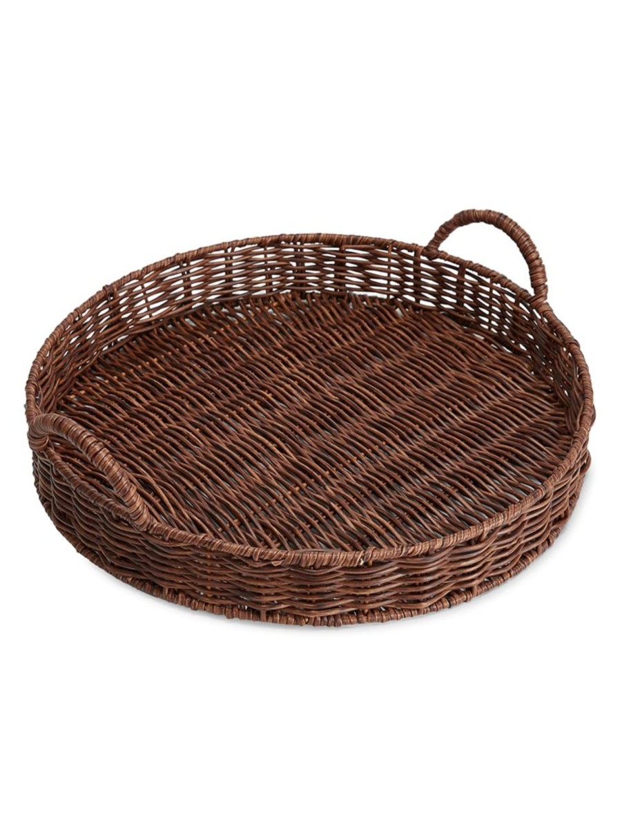 Home Living Anko Serveware | Rattan-Look Round Tray With Handles