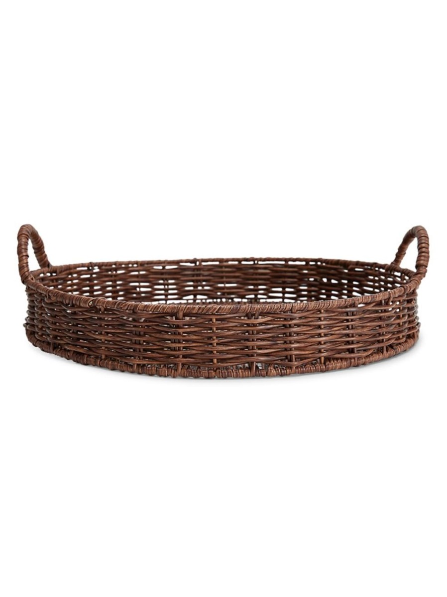 Home Living Anko Serveware | Rattan-Look Round Tray With Handles