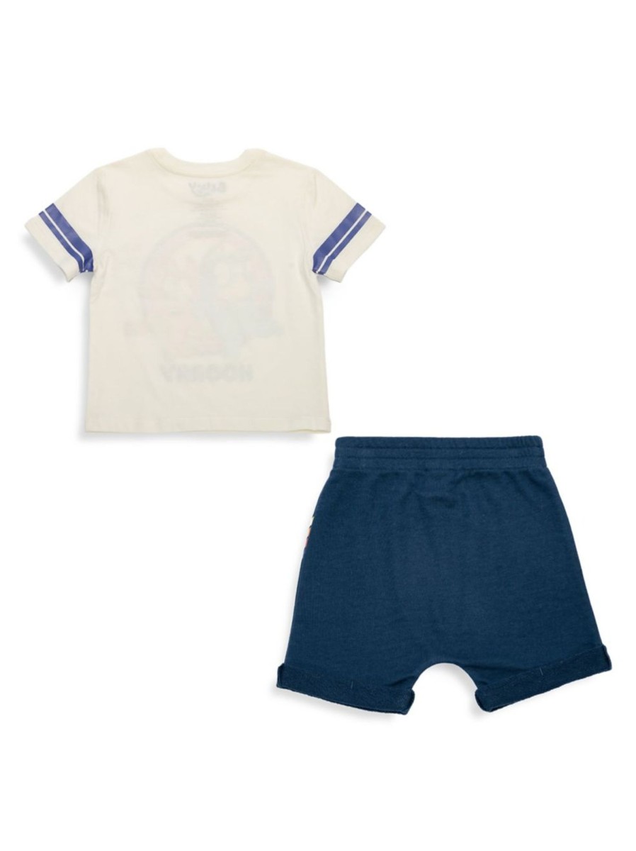 Kids & Baby Bluey | Little Kid'S 2-Piece Retro Family T-Shirt & Shorts Set