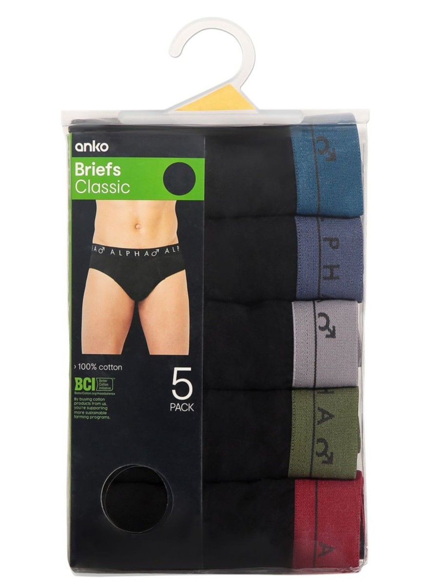 Men & Women Anko Underwear & Socks | 5-Pack Cotton Briefs