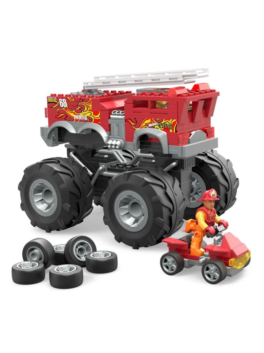 Toys Mega Construx Building Blocks & Sets | Mega Hot Wheels Hw 5-Alarm Fire Truck Toy