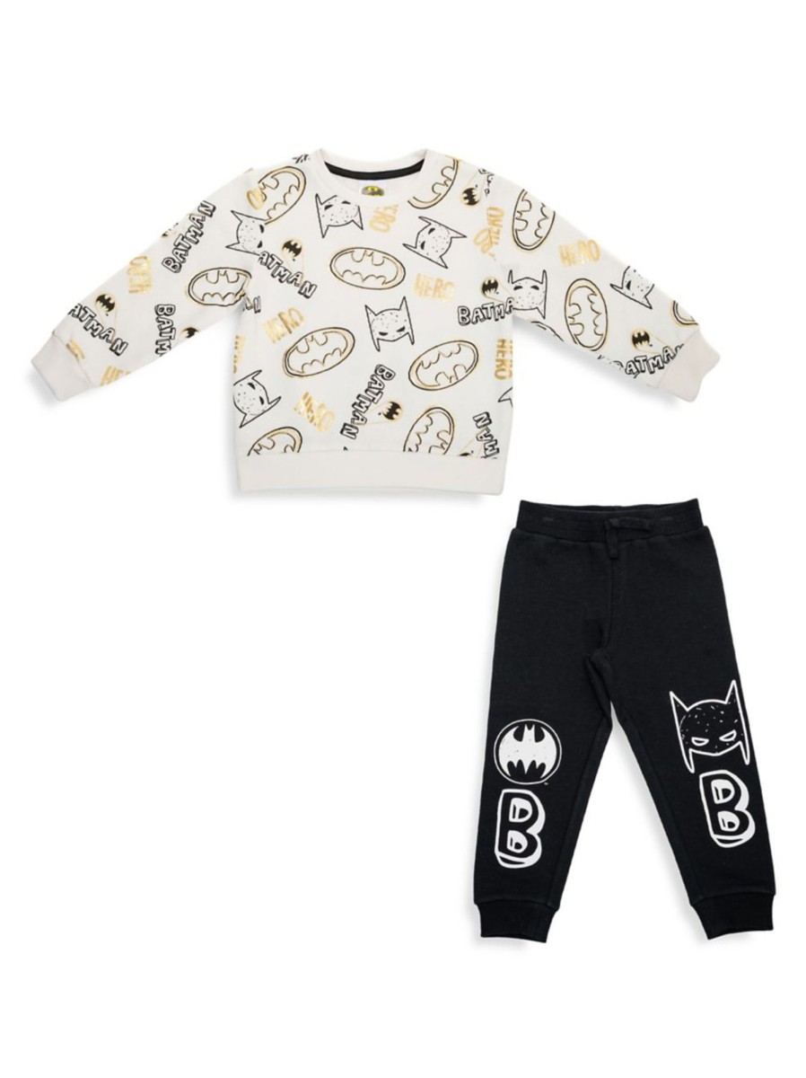 Kids & Baby Batman Toddler Boys | Little Boy'S Dc Comics Batman Sketches T-Piece Sweatshirt And Joggers Set