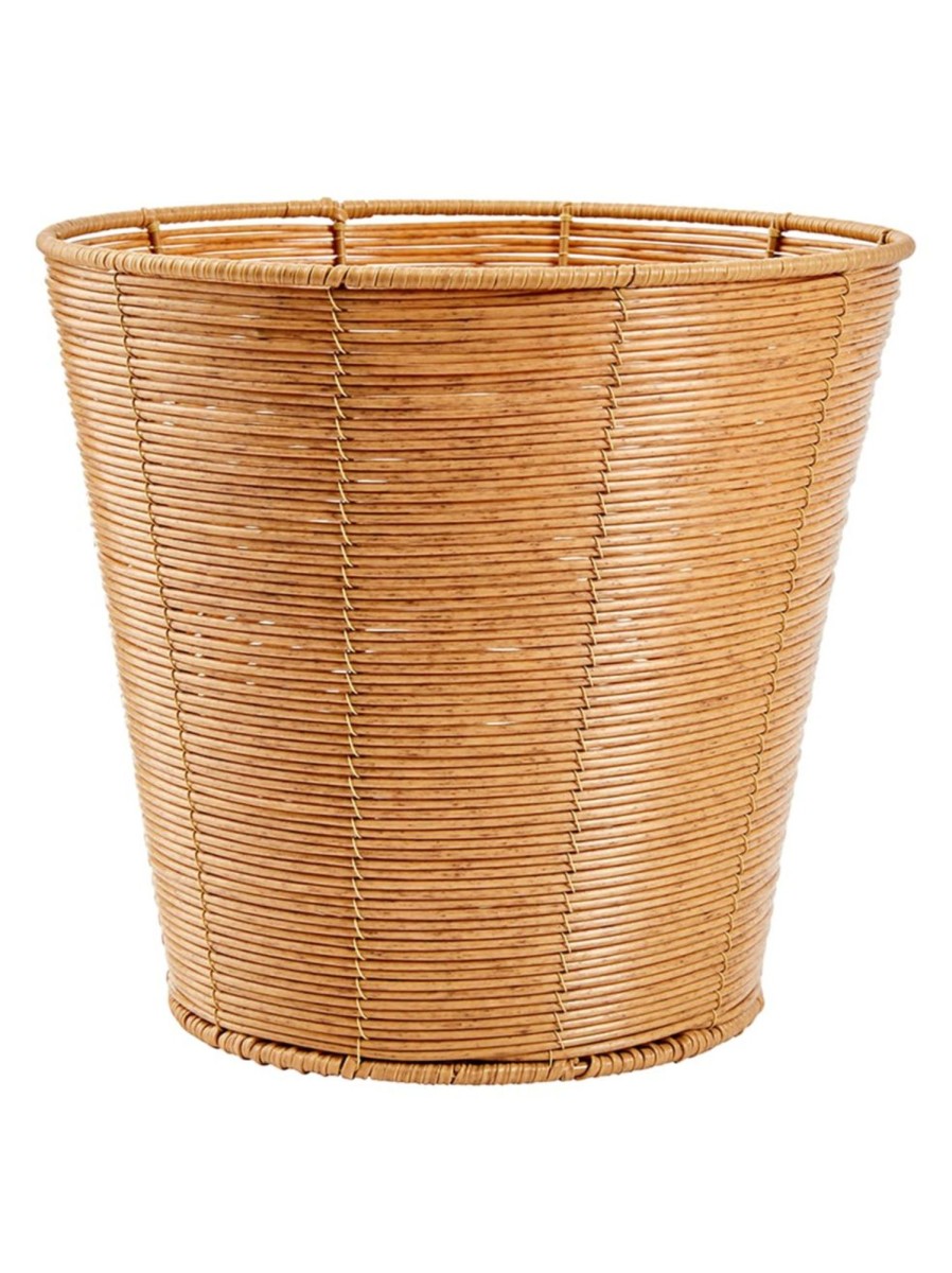 Home Living Anko Bathroom Storage & Accessories | Rattan-Look Tapered Waste Bin