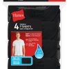 Men & Women Hanes Tops | 4-Piece Tagless Crew T-Shirt Set