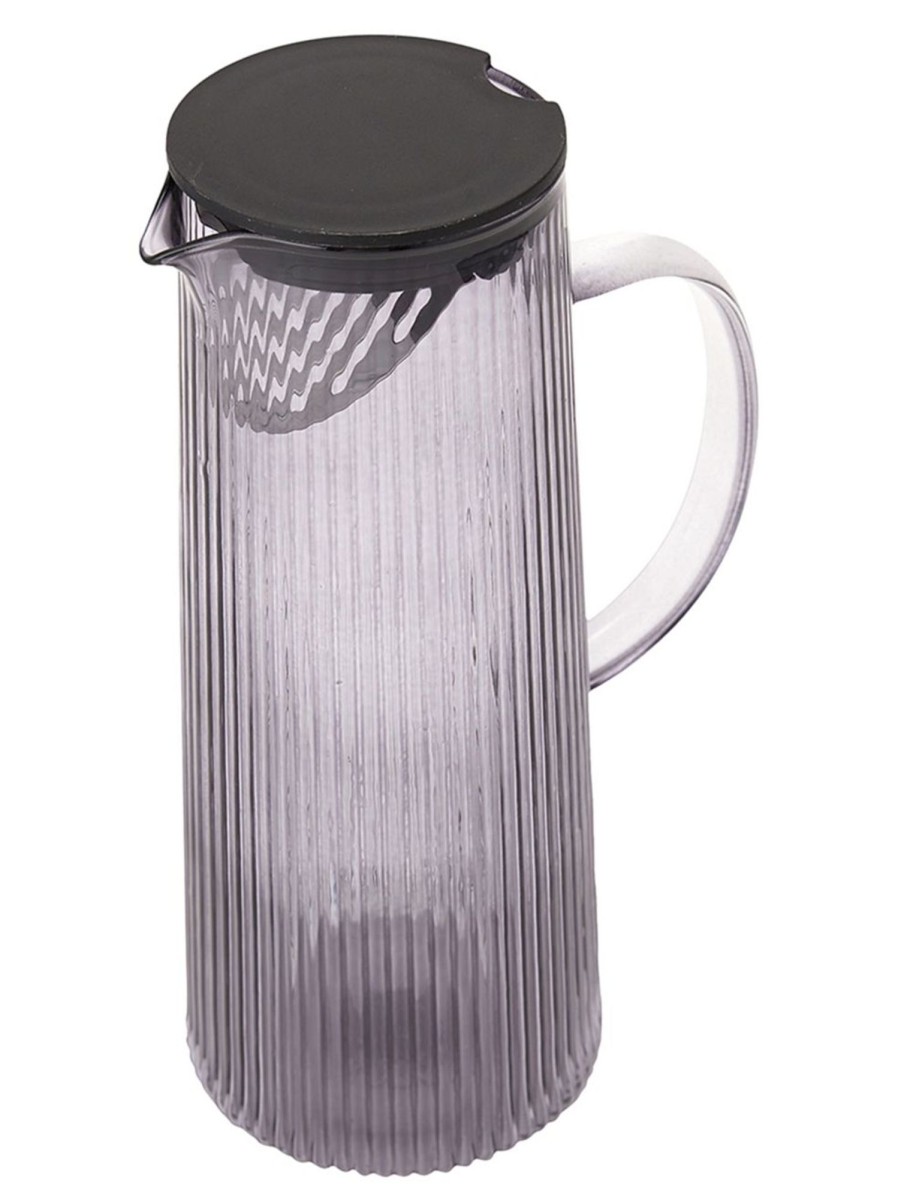 Home Living Anko Serveware | Ribbed Glass Jug With Strainer 1.2L