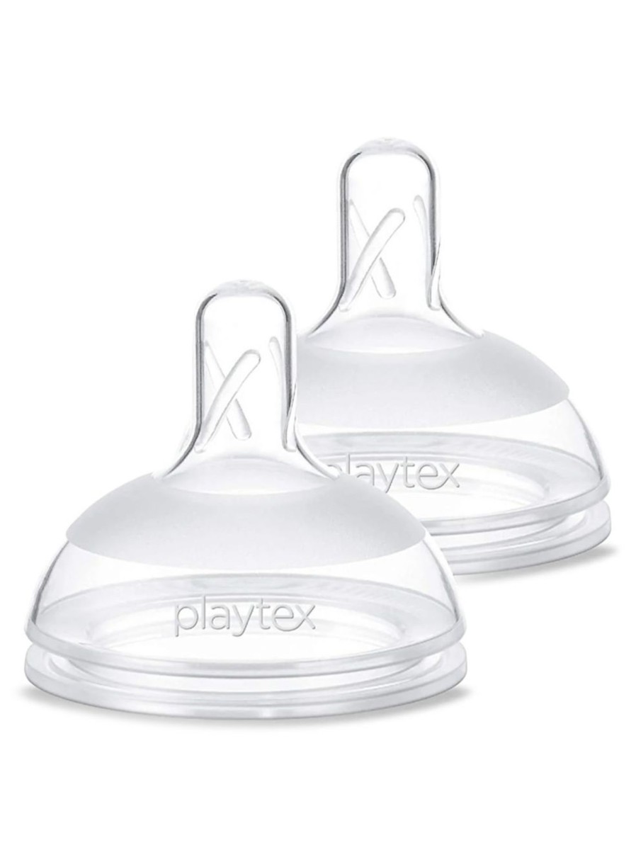 Kids & Baby Playtex Nursing & Feeding | Naturalatch Comfort 2-Pack Fast-Flow Silicone Nipples