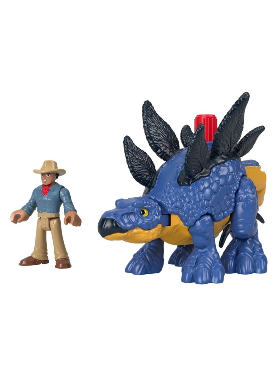 Toys Imaginext Action Figures | Fisher-Price X Imaginext Jurassic World Stegosaurus & Dr. Grant Set