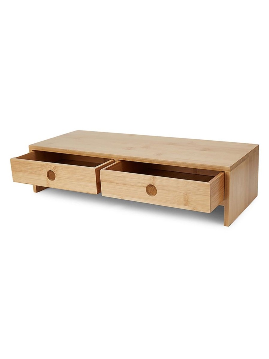 Home Living Anko Home Office Furniture | Bamboo Desk Top Drawers