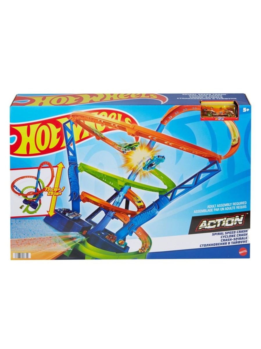 Toys Hot Wheels Trains & Vehicles | Action Spiral Speed Crash