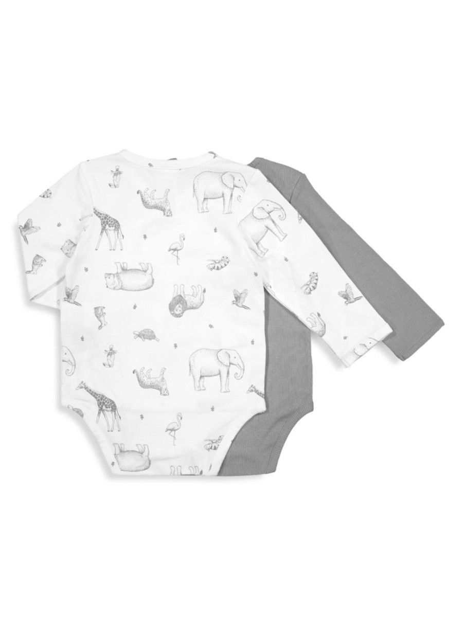 Kids & Baby Anko | Baby'S 2-Pack Long-Sleeve Organic Cotton Bodysuits