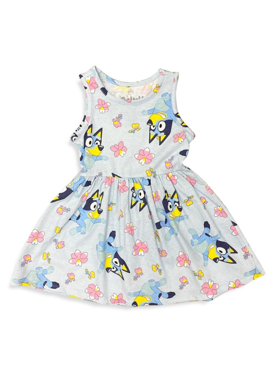 Kids & Baby Bluey | Little Girl'S Flowers Jersey Dress