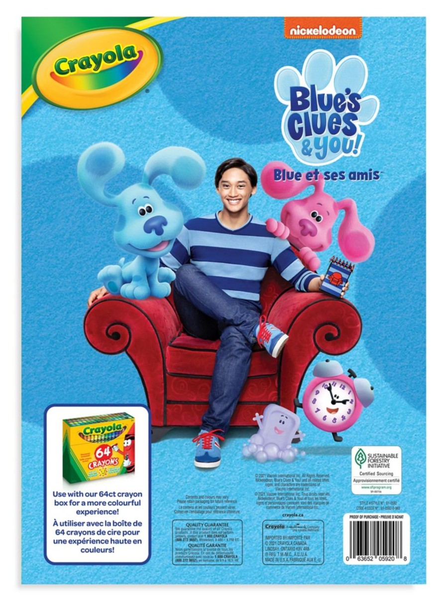 Toys Crayola Arts & Crafts | Blue'S Clues 96-Page Colouring Book