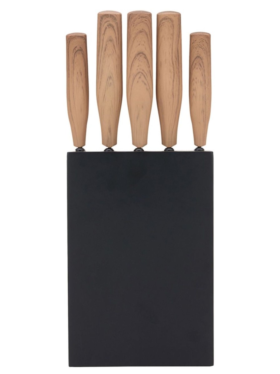 Home Living Anko Dinnerware | 6-Piece Wood-Look Knife Block