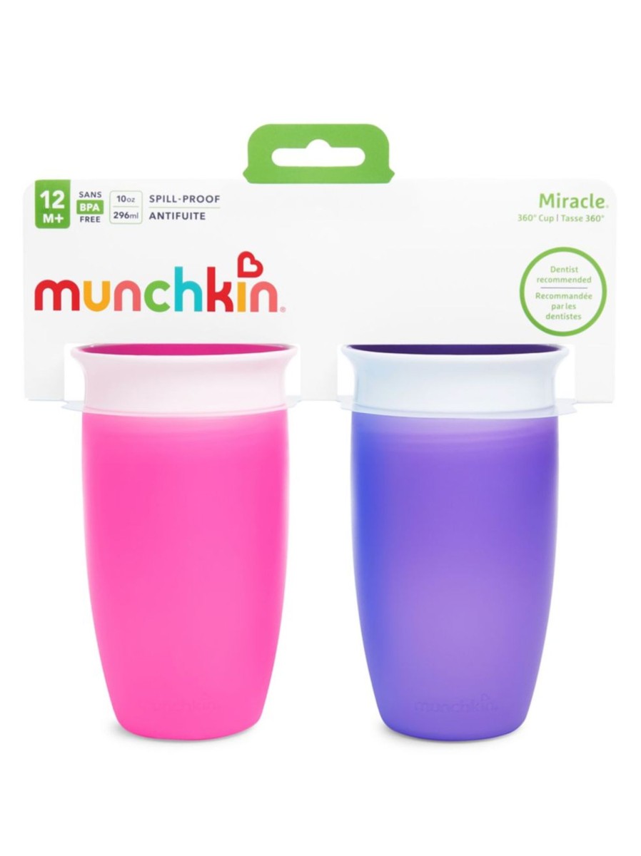 Kids & Baby Munchkin Nursing & Feeding | Miracle 360° 2-Pack Sippy Cup Set