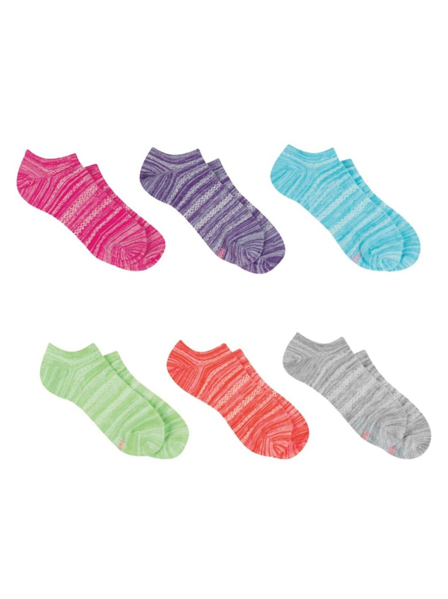 Men & Women Hanes Socks | Women'S 6-Pair X-Temp 2.0 Breathable No-Show Socks