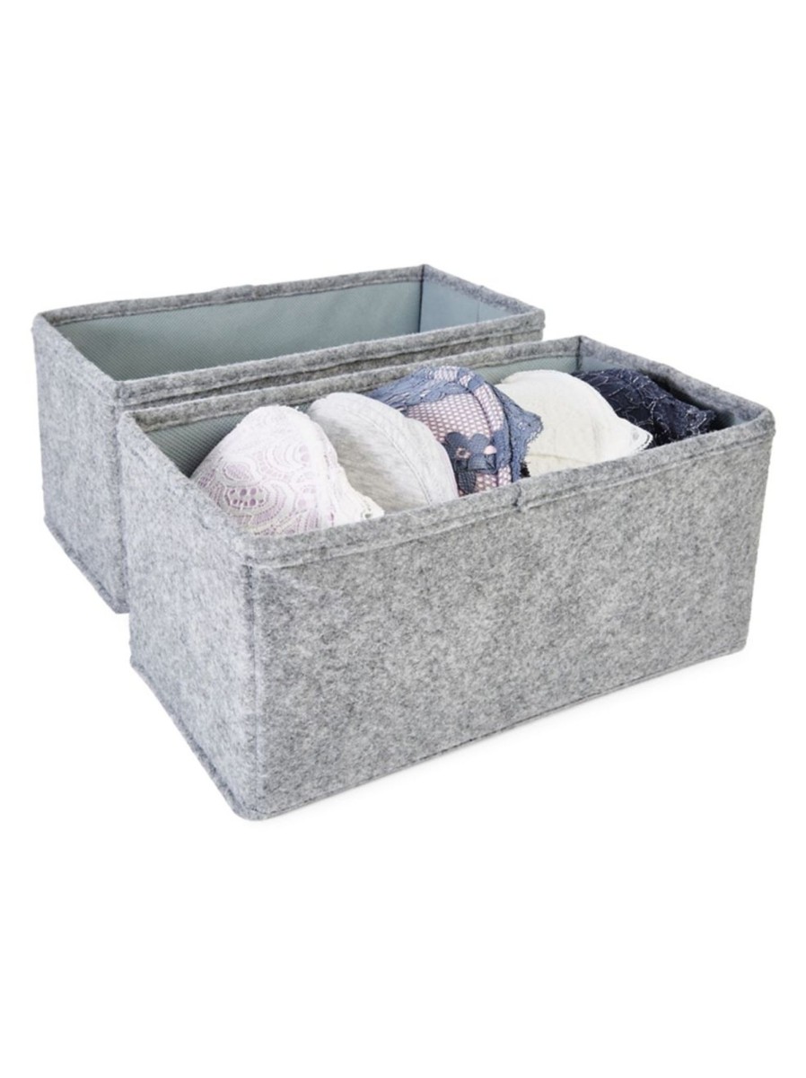 Home Living Anko Containers & Baskets | 2-Piece Felt Drawers Organizers Set