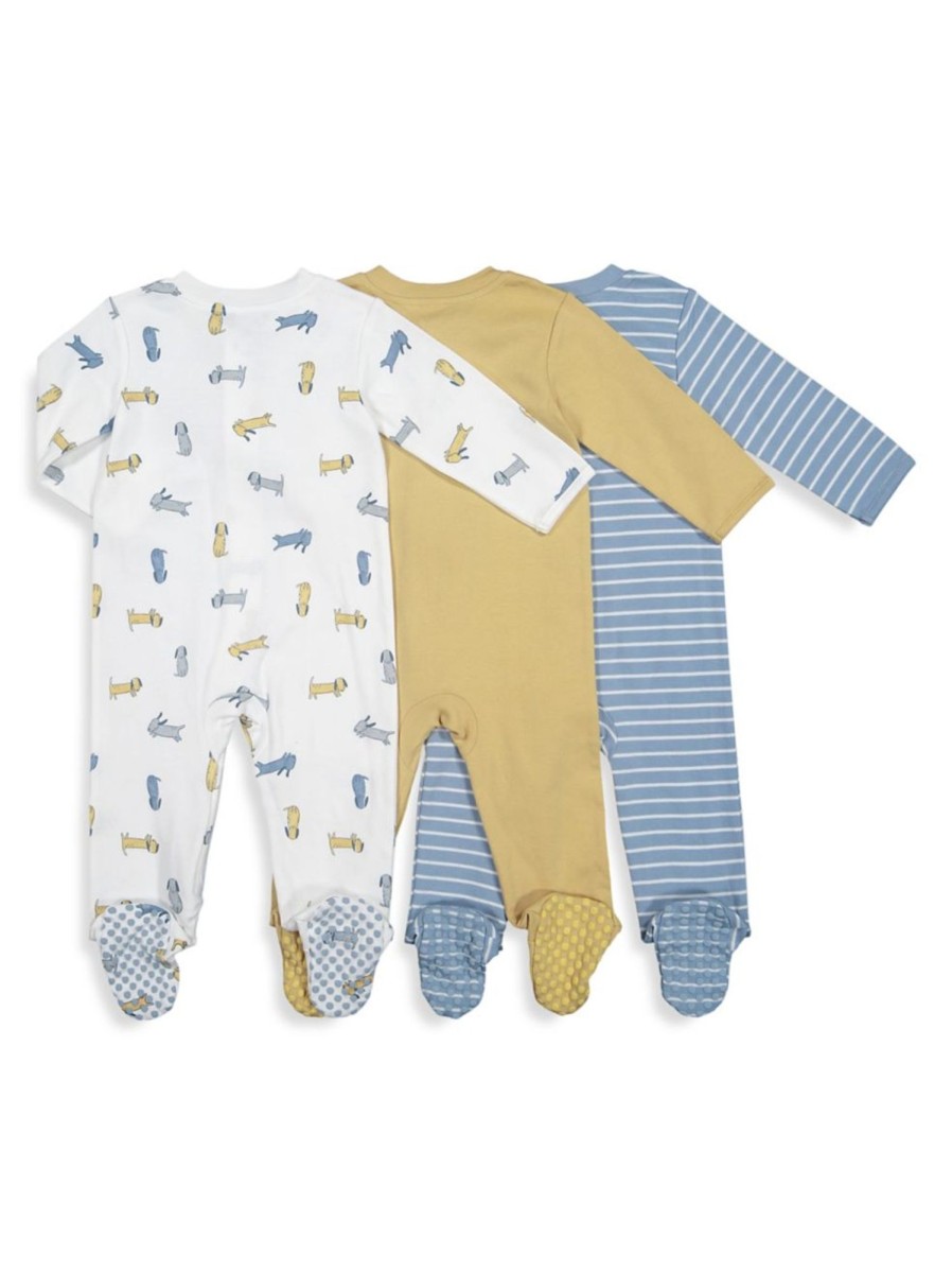 Kids & Baby Anko | Baby Boy'S 3-Pack Zip-Front Footies