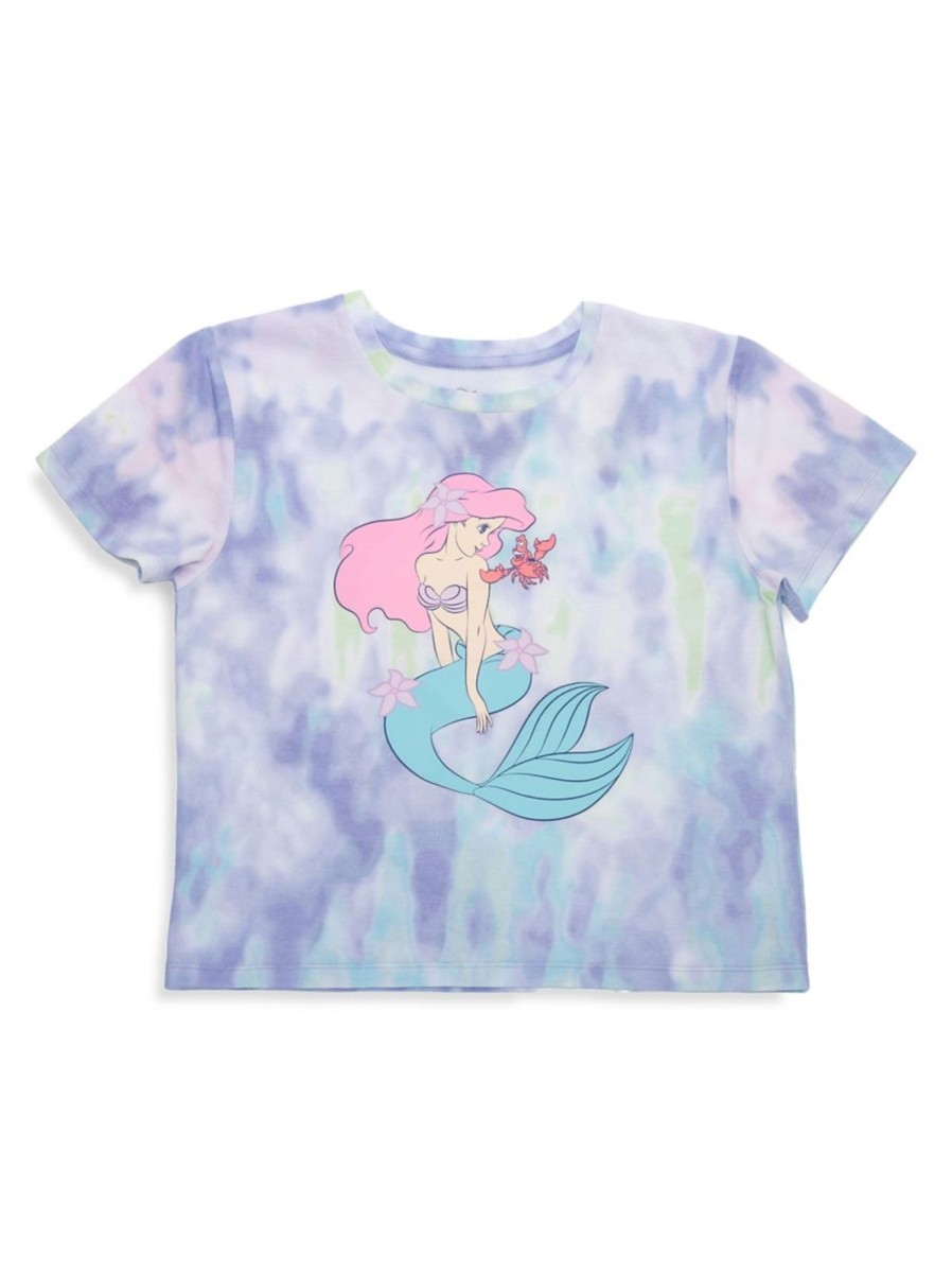 Kids & Baby Ariel | Girl'S Disney Ariel Tie-Dye Graphic T-Shirt