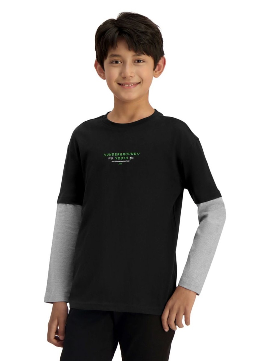 Kids & Baby Anko Boys | Boy'S Locals Only Double-Sleeve T-Shirt