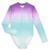 Kids & Baby Anko Girls | Girl'S Ombre One-Piece Rashguard Swimsuit