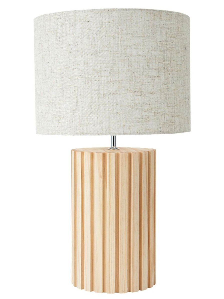 Home Living Anko Lighting | Linear Wood Base Table Lamp